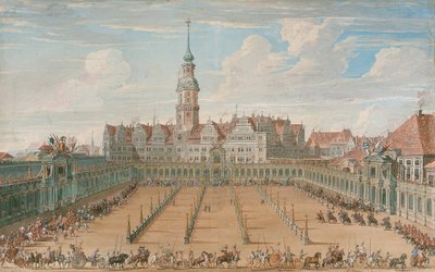 Parade van de dames ringraces, Dresden door C.H. Fritzsche